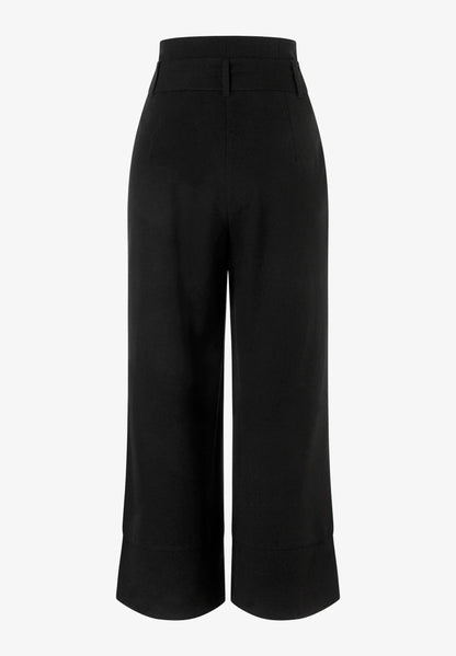 More &amp; More Black Women Flannel Culottes with Belt SKU: 61104950_M0790 Image 05