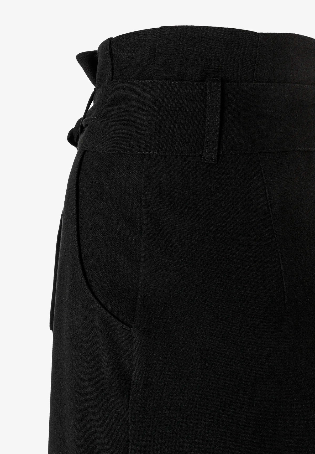 More &amp; More Black Women Flannel Culottes with Belt SKU: 61104950_M0790 Image 07
