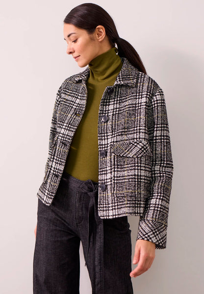 More &amp; More Coloured Flowers Women Glen Check Jacket SKU: 61106054_M4790 Image 01