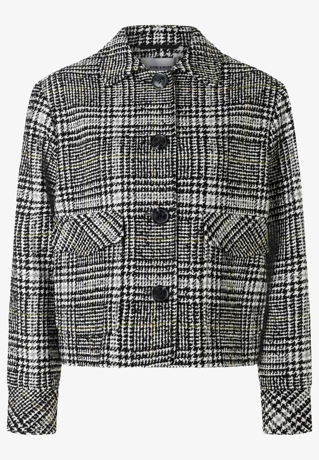More &amp; More Coloured Flowers Women Glen Check Jacket SKU: 61106054_M4790 Image 02
