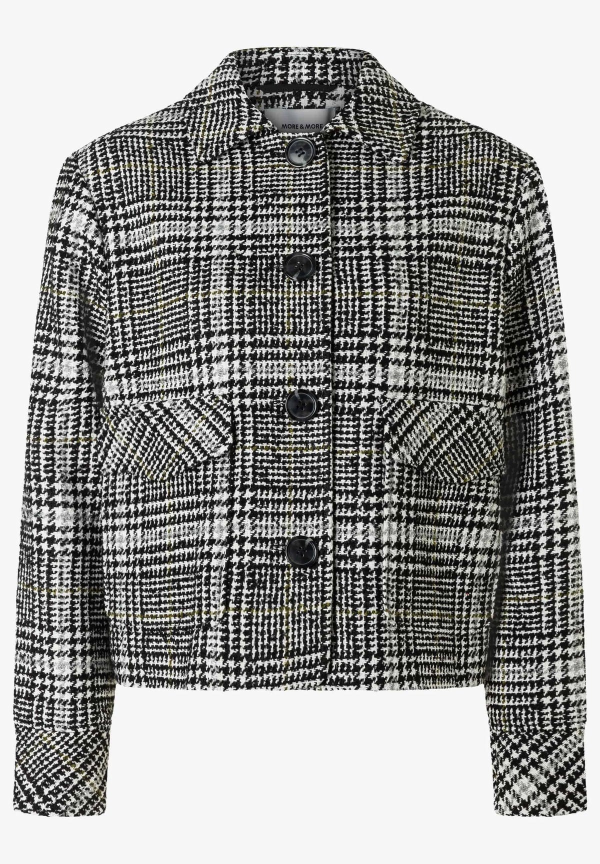 More &amp; More Coloured Flowers Women Glen Check Jacket SKU: 61106054_M4790 Image 02