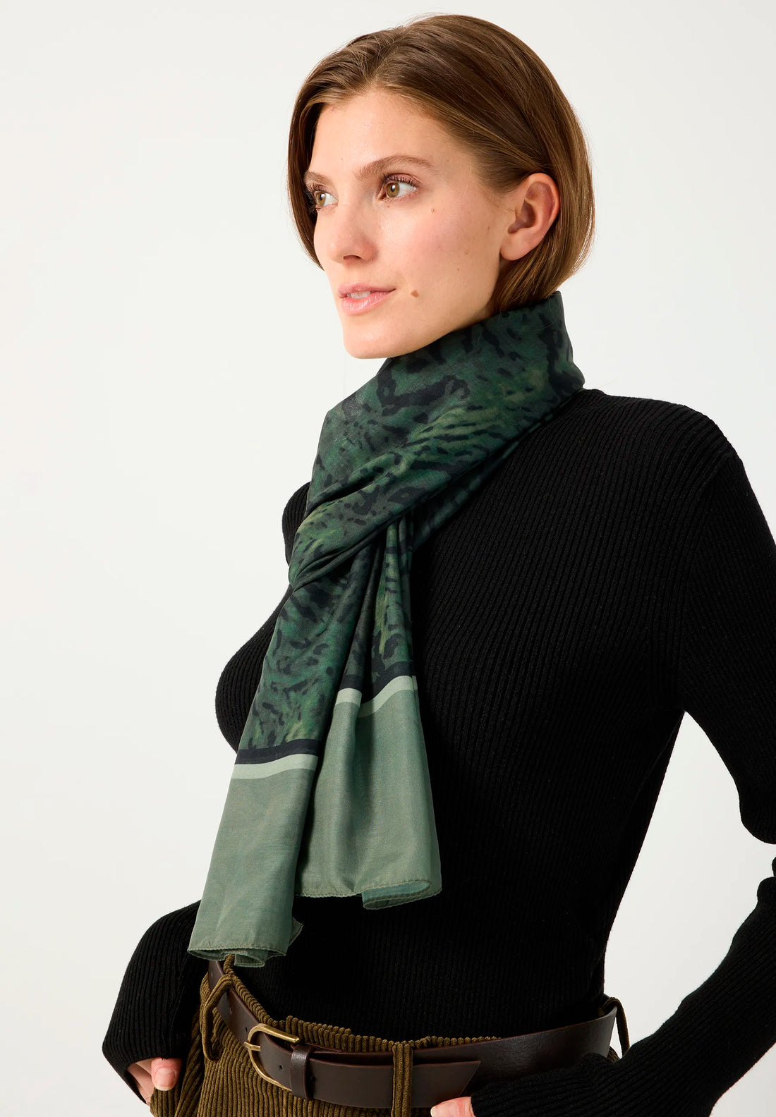 More &amp; More Modern Animal Print Women Printed Scarf SKU: 61109010_M4689 Image 01