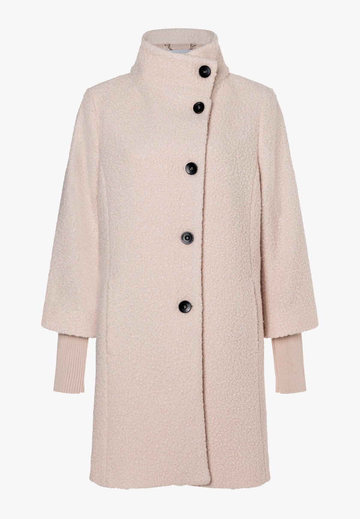 More &amp; More Powder Creme Women Short Coat with Stand-Up Collar SKU: 61147006_M0031 Image 01