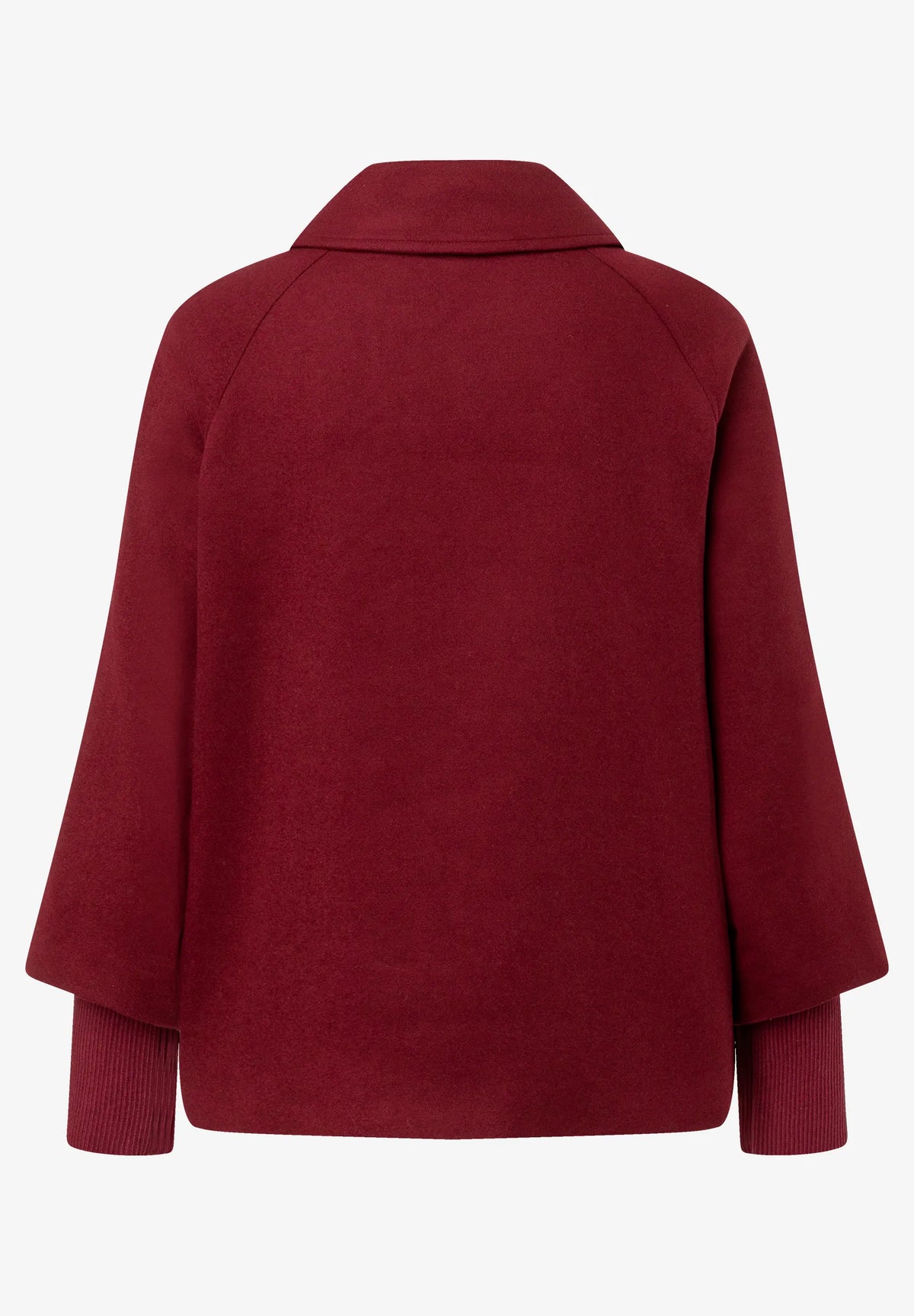 More &amp; More Pomegranate Red Women Double-Breasted Wool Fleece Jacket SKU: 61147007_M0561 Image 06