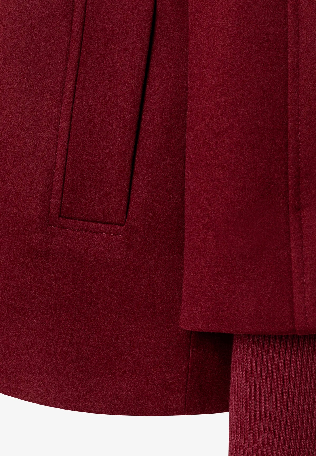 More &amp; More Pomegranate Red Women Double-Breasted Wool Fleece Jacket SKU: 61147007_M0561 Image 07