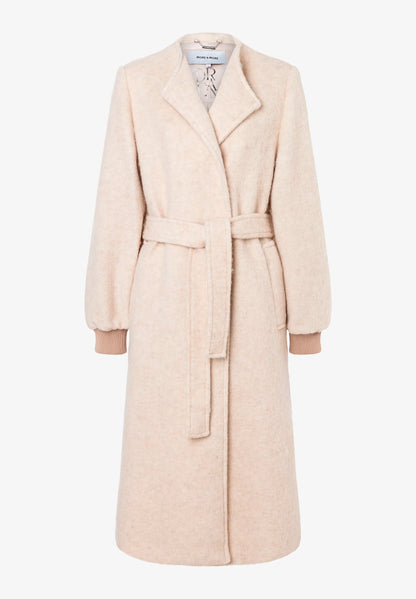 More &amp; More Powder Creme Women Coat with Tie Belt SKU: 61147009_M0031 Image 02