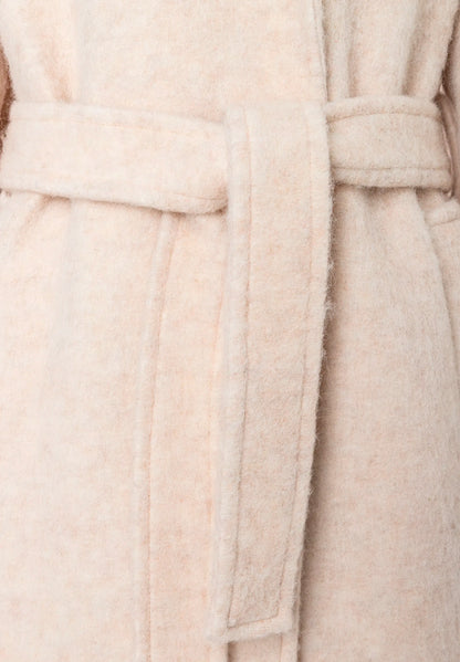 More &amp; More Powder Creme Women Coat with Tie Belt SKU: 61147009_M0031 Image 04