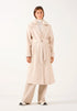 More & More Powder Creme Women Coat with Faux Fur Collar SKU: 61147013_M0031 Image 01