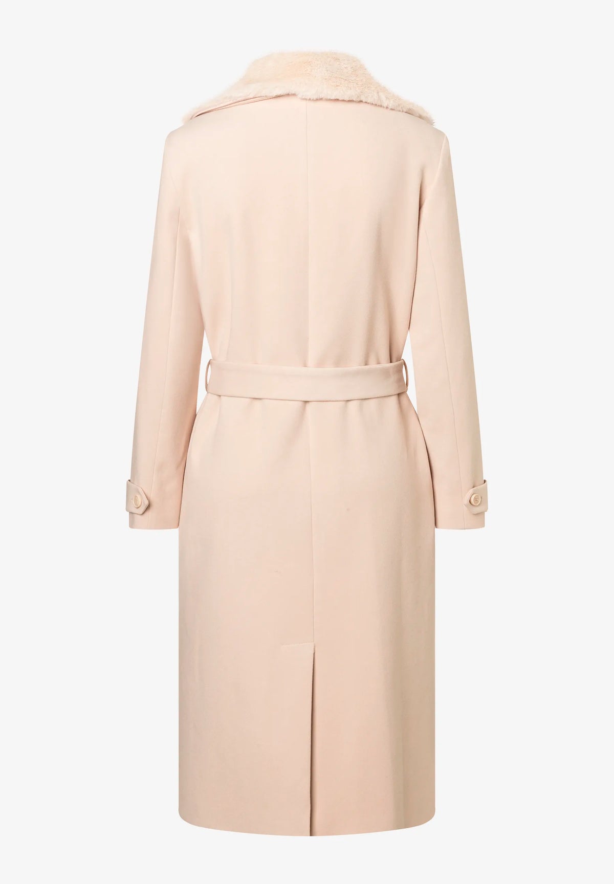 More &amp; More Powder Creme Women Coat with Faux Fur Collar SKU: 61147013_M0031 Image 03