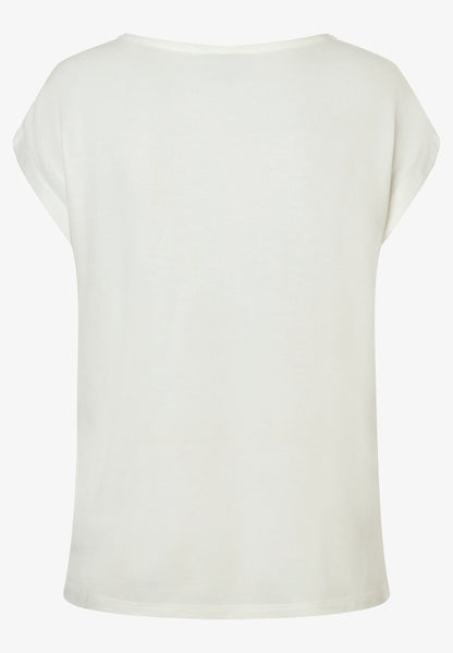 More &amp; More Off White Women T-Shirt with Pearls At The Neckline SKU: 61240060_0041 Image 03