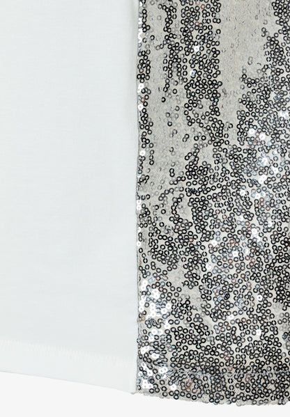 More &amp; More Off White Women Sequin Top SKU: 61240081_0041 Image 05