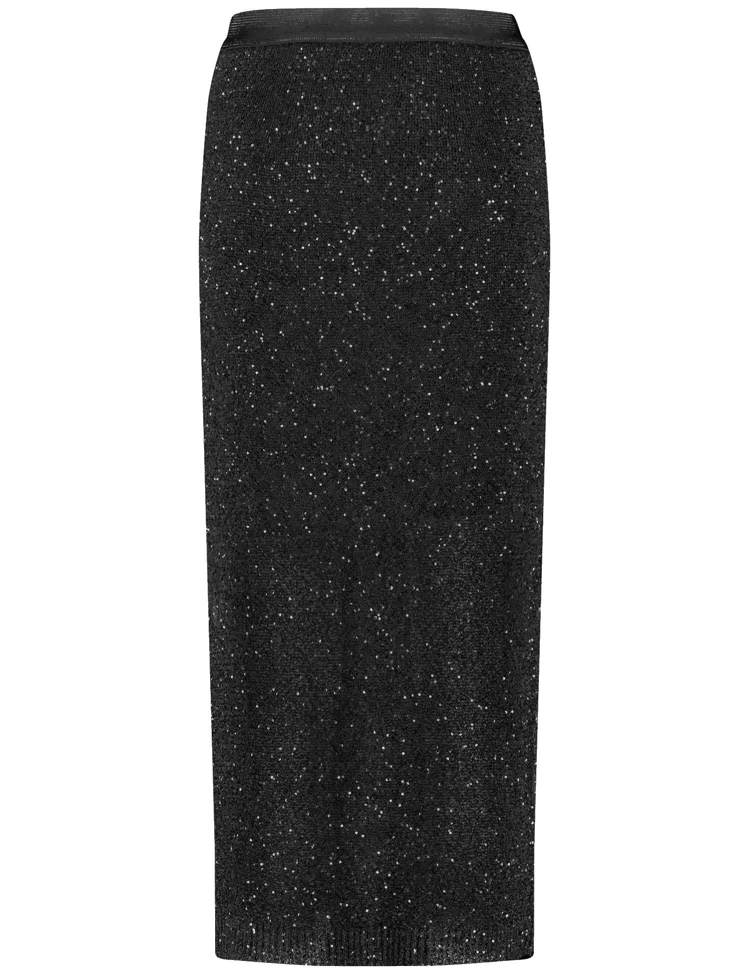 Knitted Skirt with Sequins_612403-15422_1100_03