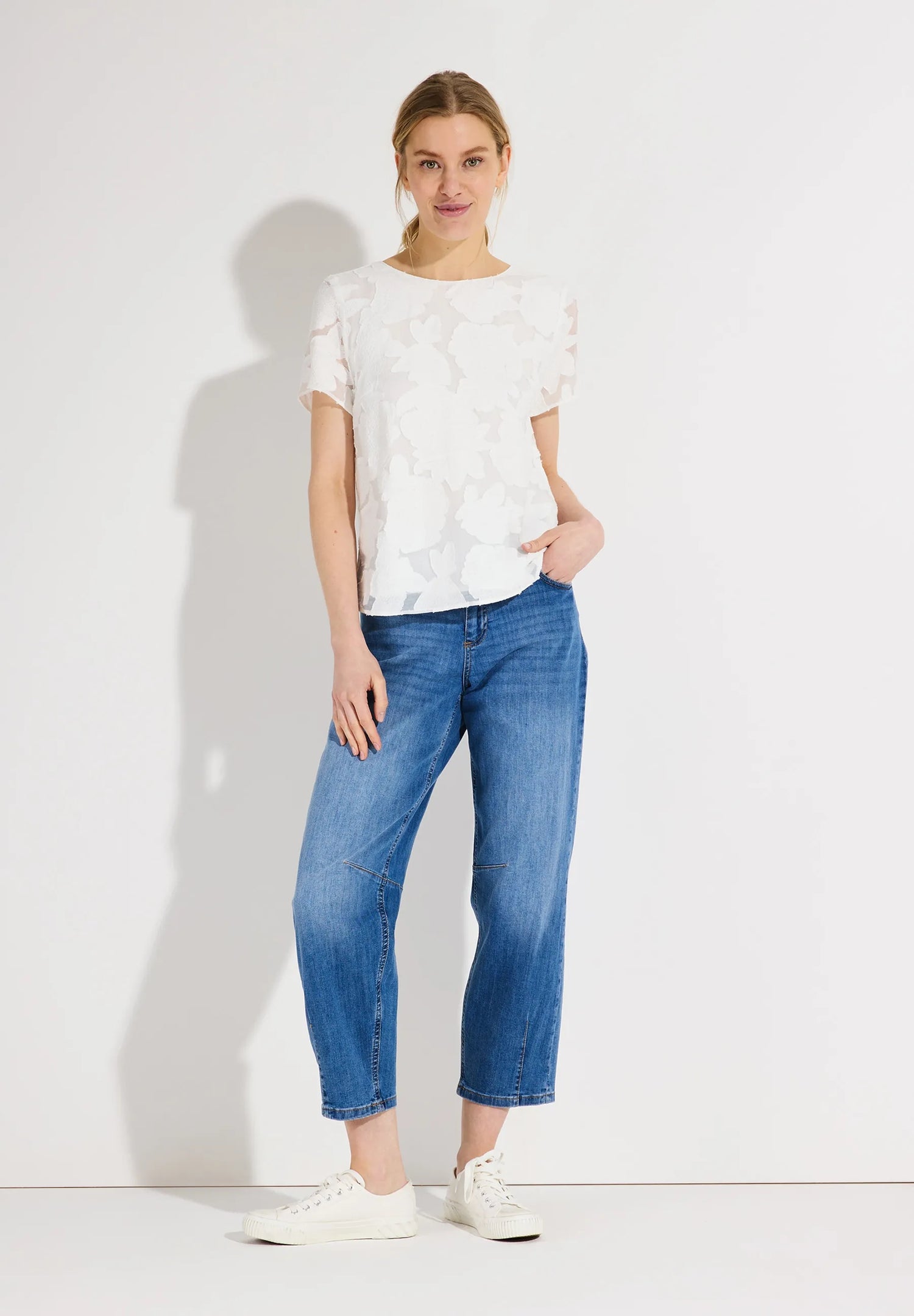 More &amp; More Off White Women Blouse with Floral Design SKU: 61242081_0041 Image 02