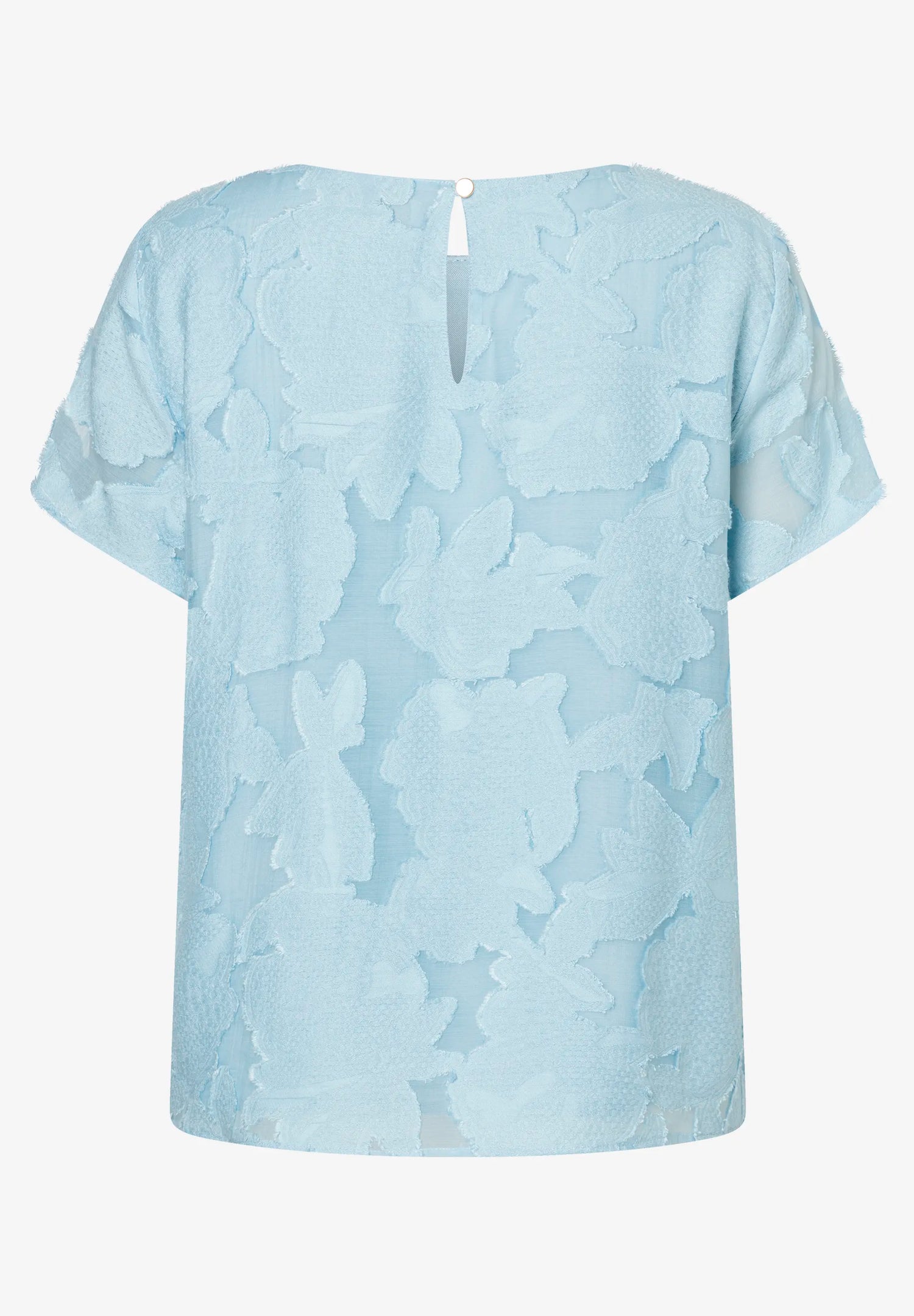 More &amp; More Soft Cloudblue Women Blouse with Floral Design SKU: 61242081_0351 Image 04
