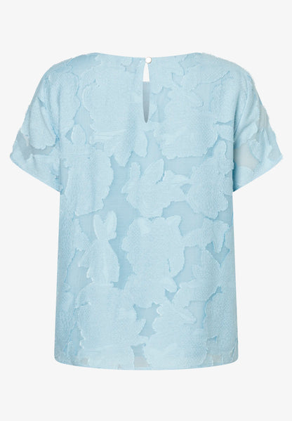 More &amp; More Soft Cloudblue Women Blouse with Floral Design SKU: 61242081_0351 Image 04