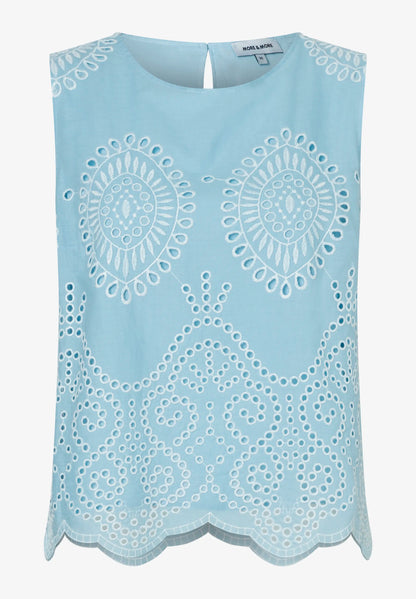 More &amp; More Colour Contrast Lace Women Blouse Top with Lace Embroidery SKU: 61242082_2351 Image 03