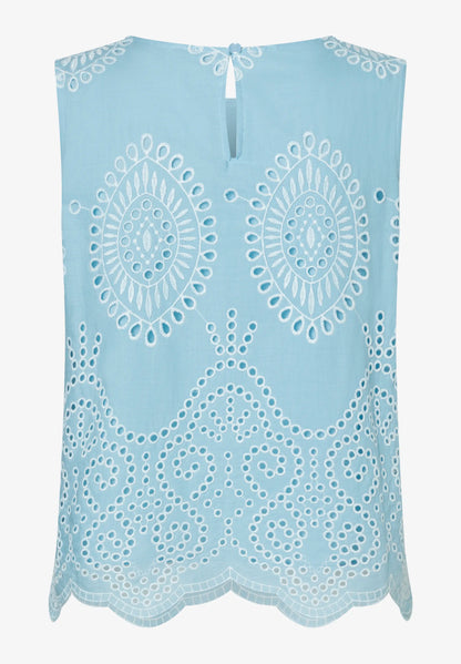 More &amp; More Colour Contrast Lace Women Blouse Top with Lace Embroidery SKU: 61242082_2351 Image 04
