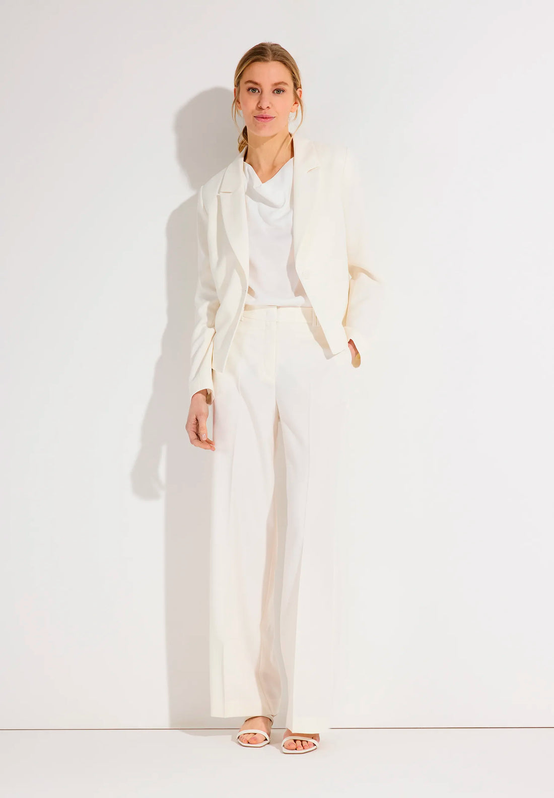 More &amp; More Off White Women Wide-Legged Suit Trousers SKU: 61244058_0041 Image 02