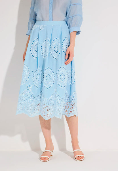 More &amp; More Colour Contrast Lace Women Skirt with Eyelet Embroidery SKU: 61245080_2351 Image 01