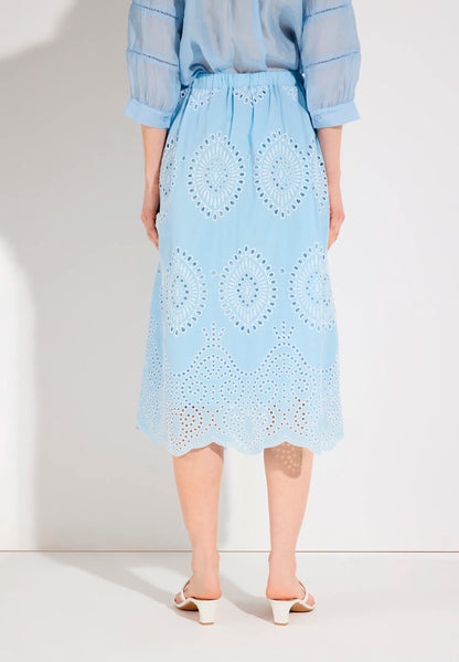 More &amp; More Colour Contrast Lace Women Skirt with Eyelet Embroidery SKU: 61245080_2351 Image 03