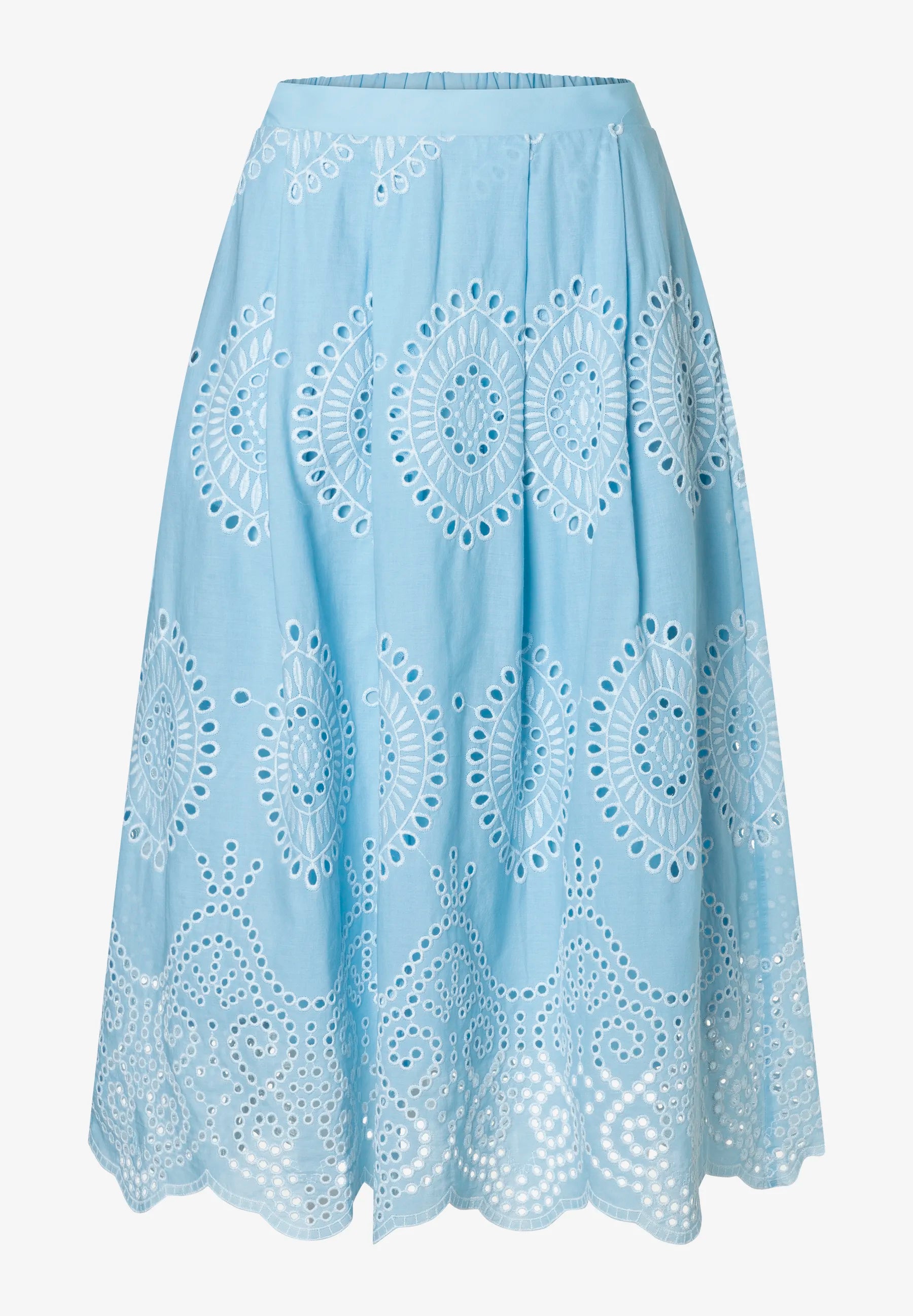 More &amp; More Colour Contrast Lace Women Skirt with Eyelet Embroidery SKU: 61245080_2351 Image 04
