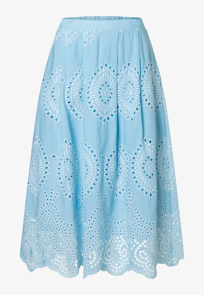 More &amp; More Colour Contrast Lace Women Skirt with Eyelet Embroidery SKU: 61245080_2351 Image 04