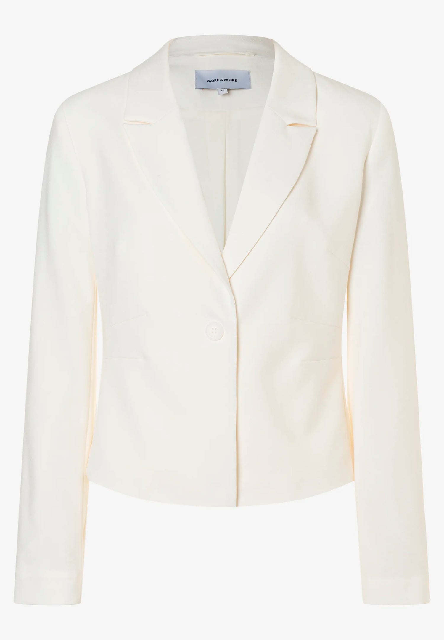 More &amp; More Off White Women Tailored Short Blazer SKU: 61246058_0041 Image 03