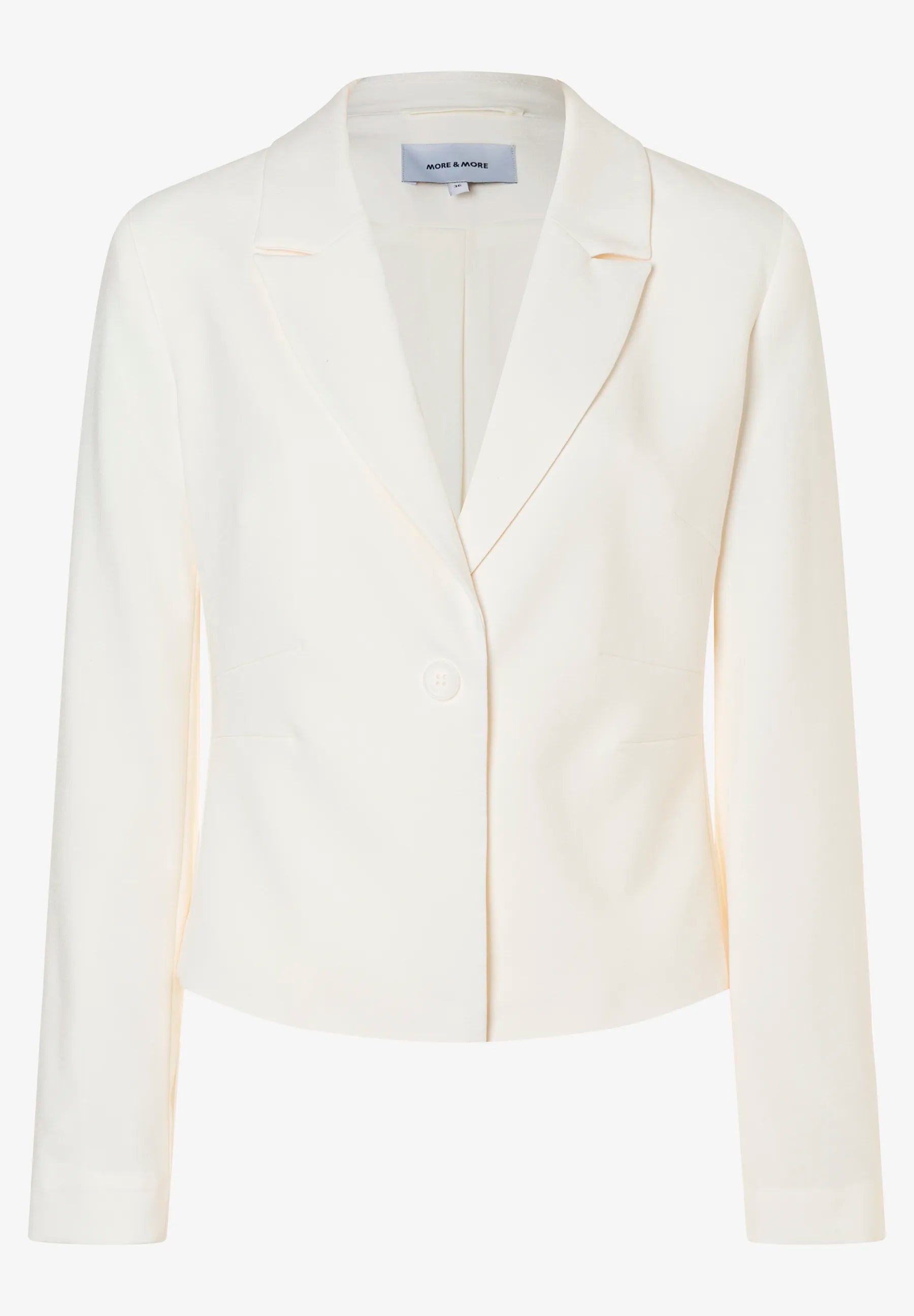 More &amp; More Off White Women Tailored Short Blazer SKU: 61246058_0041 Image 03