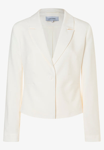 More &amp; More Off White Women Tailored Short Blazer SKU: 61246058_0041 Image 03