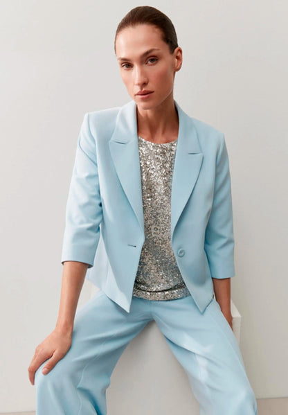 More &amp; More Soft Cloudblue Women Short Blazer SKU: 61246080_0351 Image 02