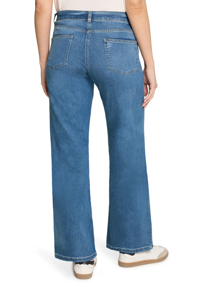 Betty Barclay Middle Blue Denim Women Casual Trousers with Rhinestones SKU: 6133-1980_8619 Image 03