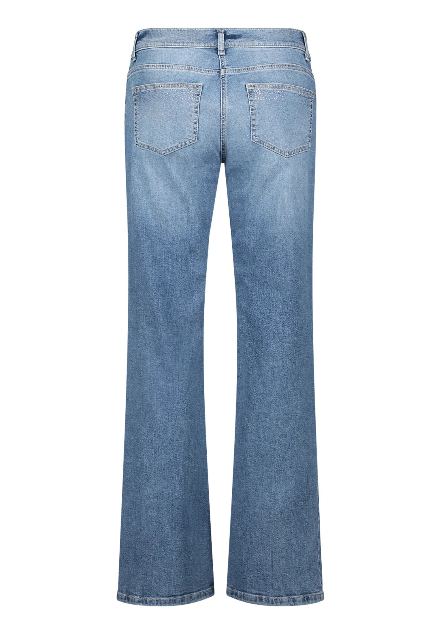 Betty Barclay Middle Blue Denim Women Casual Trousers with Rhinestones SKU: 6133-1980_8619 Image 07