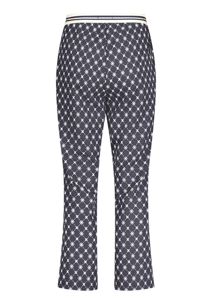 Betty Barclay Dark Blue/Cream Women Casual Slim Fit Trousers SKU: 6143-1706_8813 Image 06