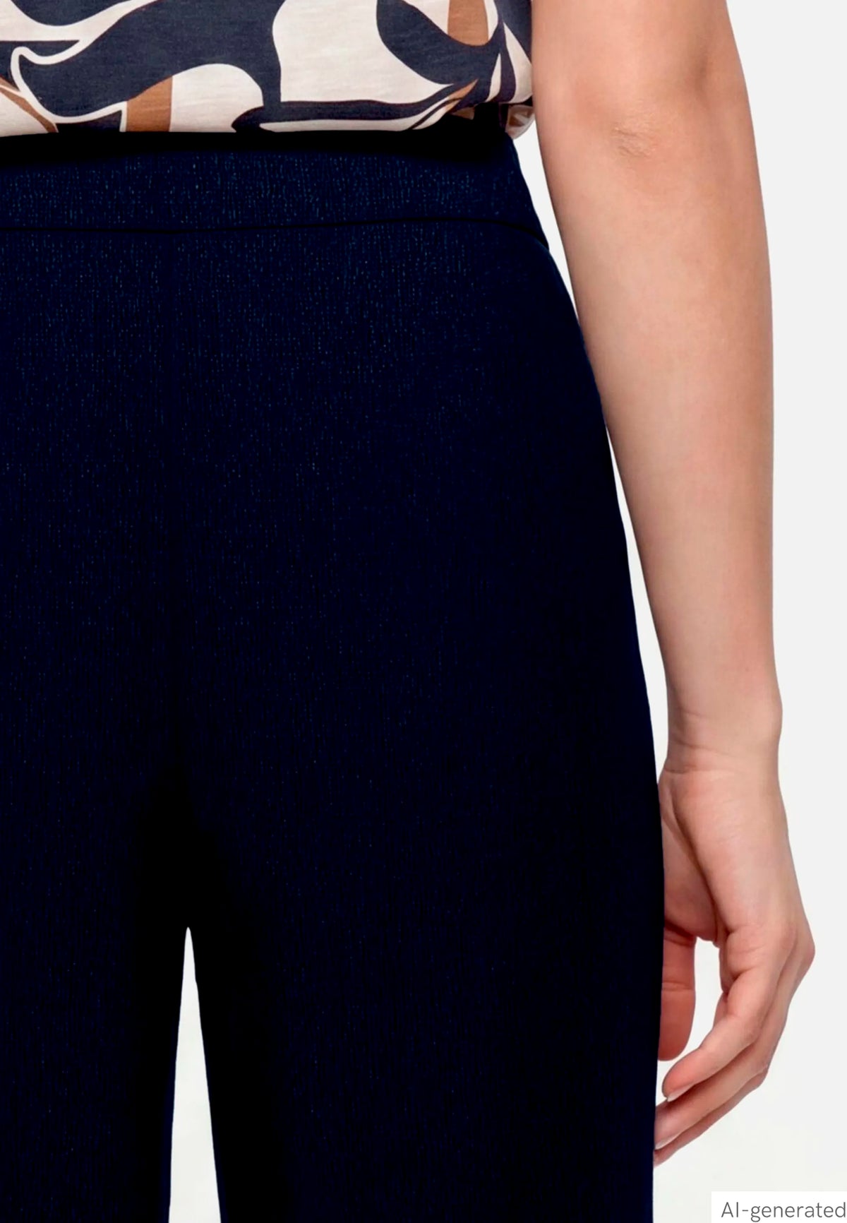 Betty Barclay Dark Sky Women 7/8 Length Culottes with Elasticated Waistband SKU: 6155-1705_8345 Image 07