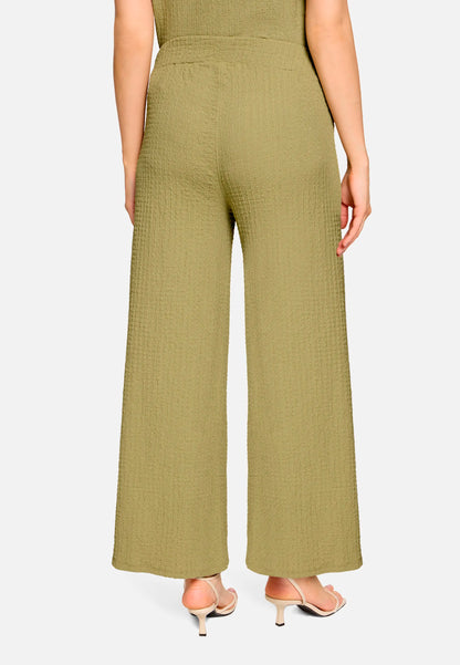 Betty Barclay Soft Olive Women Culottes with Elastic Waistband SKU: 6155-1821_7366 Image 03