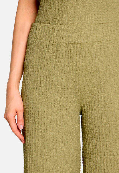 Betty Barclay Soft Olive Women Culottes with Elastic Waistband SKU: 6155-1821_7366 Image 06