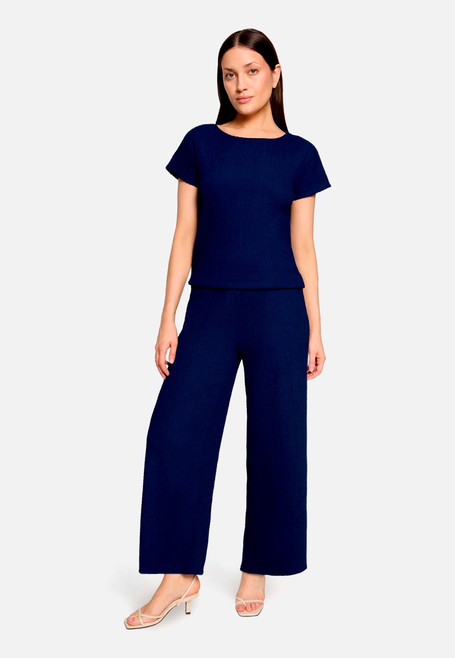 Betty Barclay Ocean Cavern Women Culottes with Elastic Waistband SKU: 6155-1821_8359 Image 02