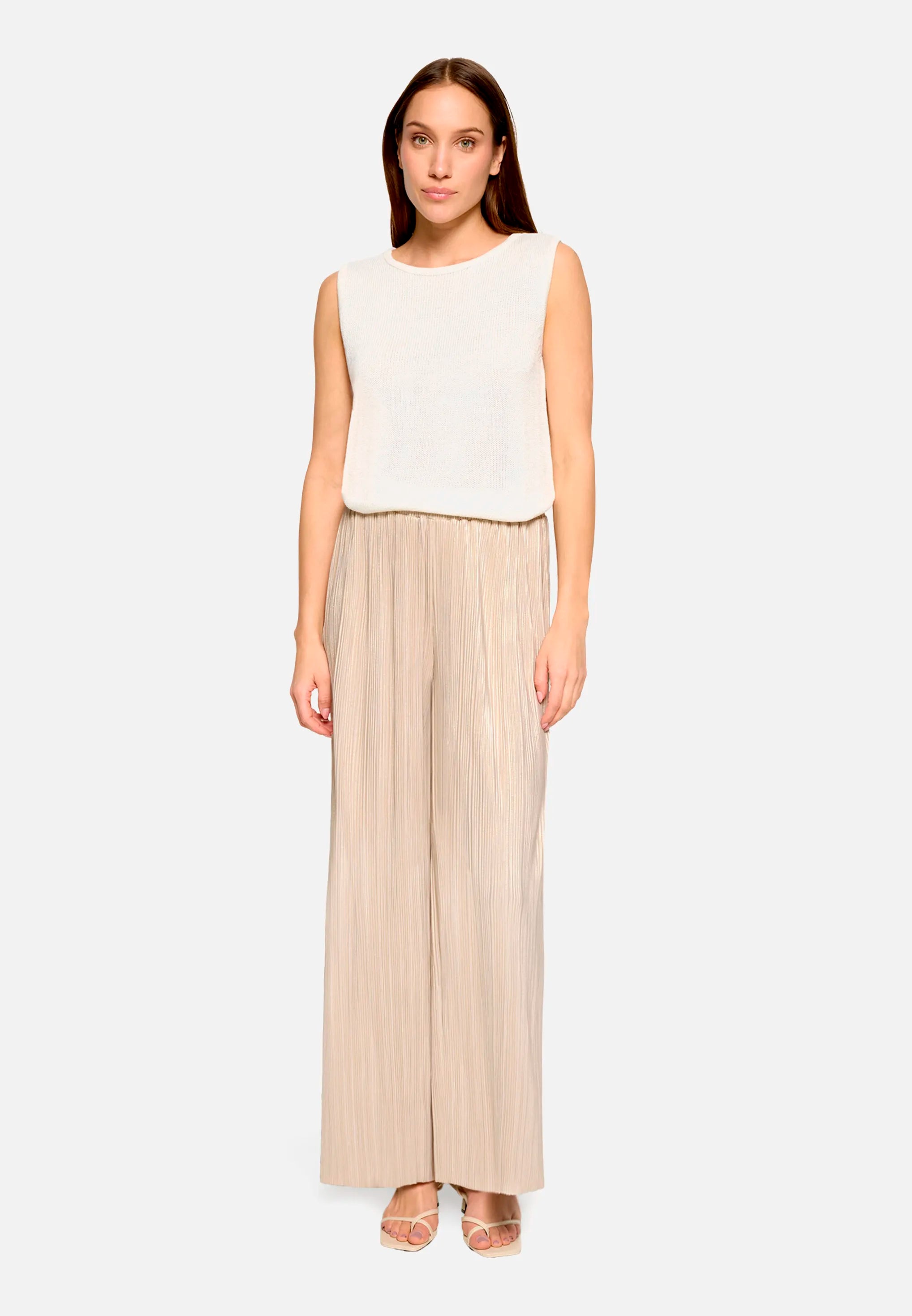 Betty Barclay Light Beige Women Culottes with a Glossy Effect SKU: 6155-1938_9106 Image 03