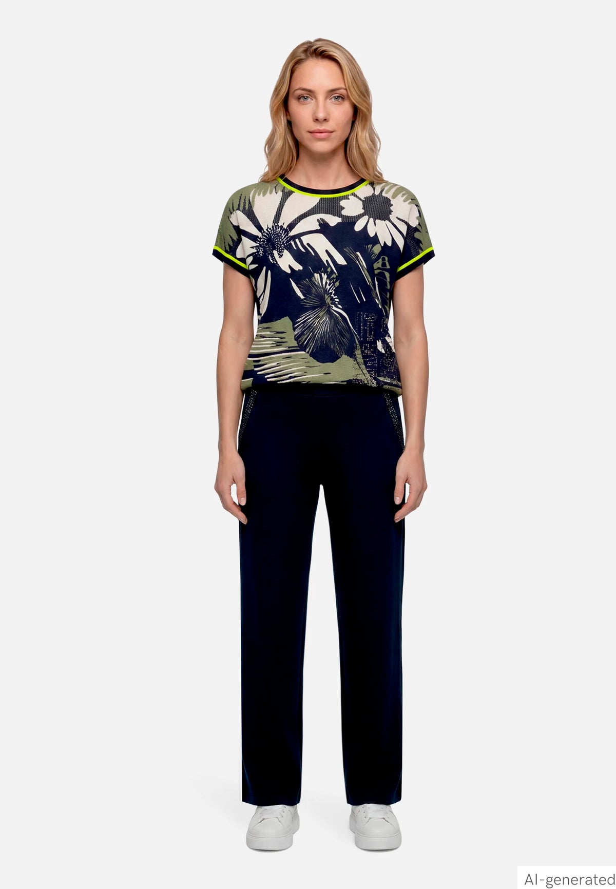 Betty Barclay Dark Sky Women Pull-On Trousers with Rhinestones SKU: 6155-8065_8345 Image 02