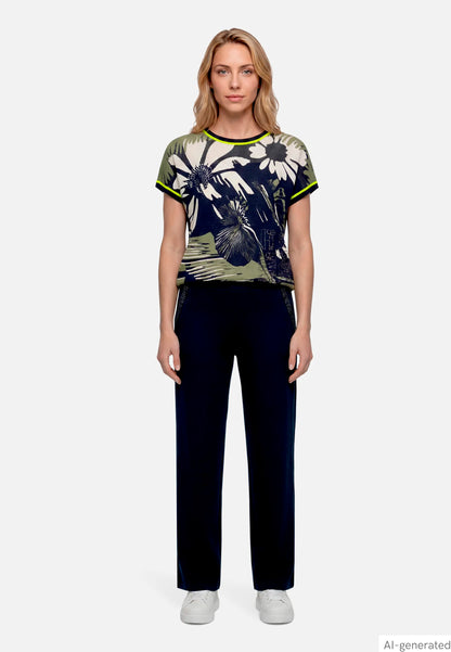 Betty Barclay Dark Sky Women Pull-On Trousers with Rhinestones SKU: 6155-8065_8345 Image 02