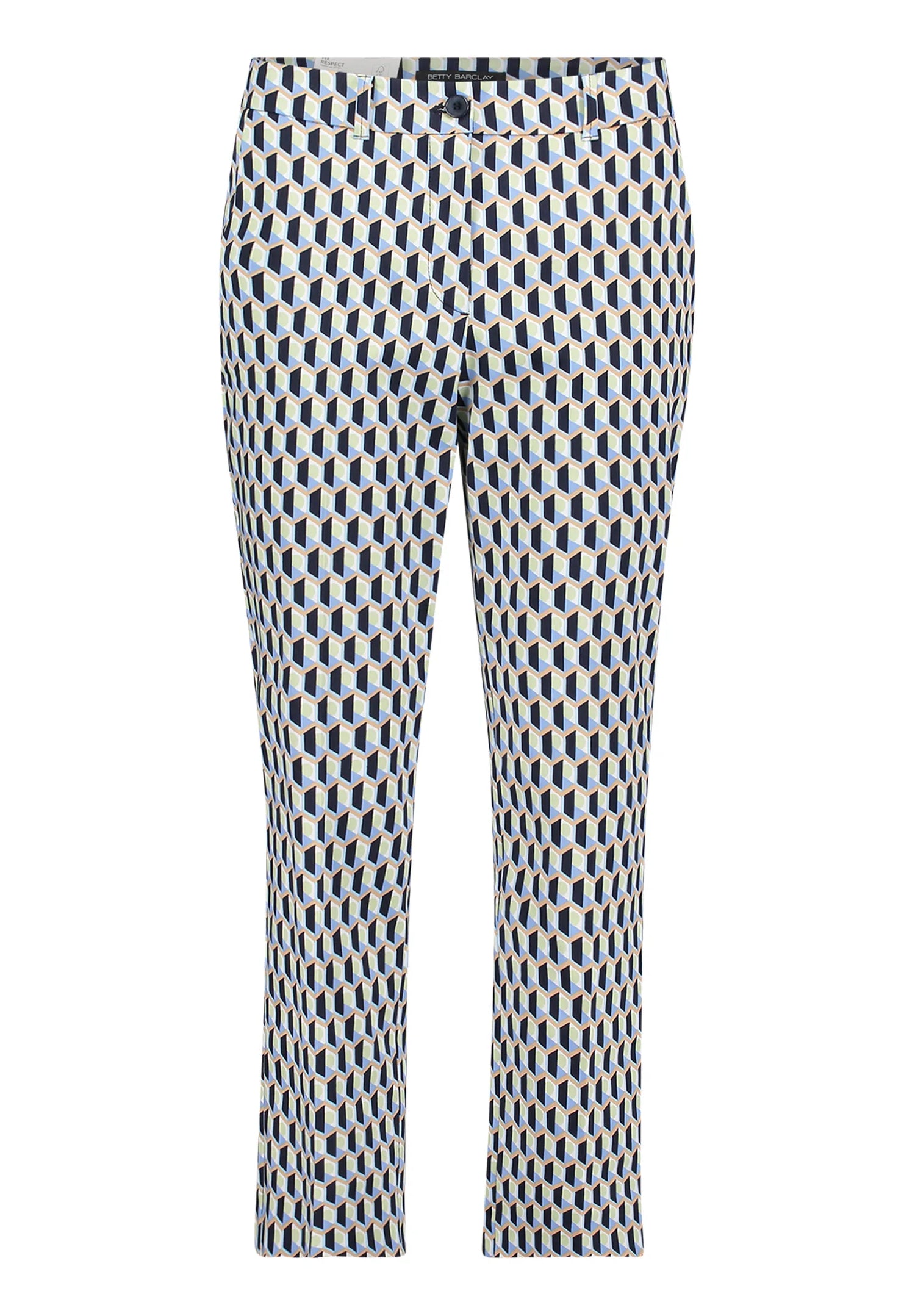 Betty Barclay Blue/Green Women Business Trousers with a Crease SKU: 6157-1857_8850 Image 02