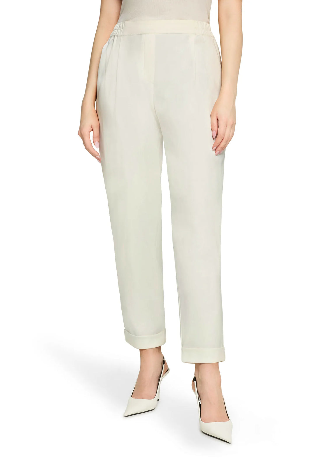 Betty Barclay Offwhite Women Pull-On Trousers with Side Pockets SKU: 6161-1838_1014 Image 03