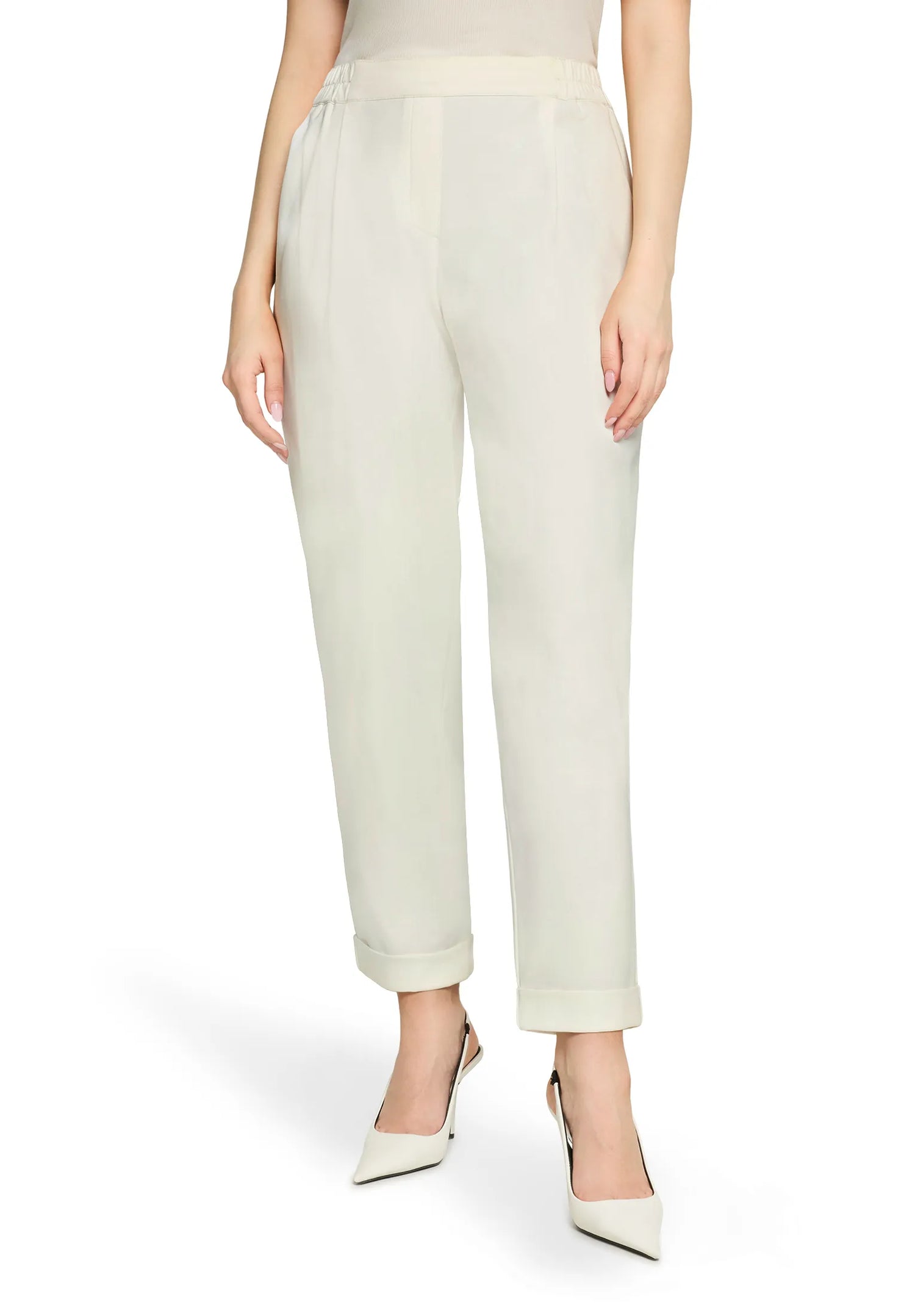 Betty Barclay Offwhite Women Pull-On Trousers with Side Pockets SKU: 6161-1838_1014 Image 03