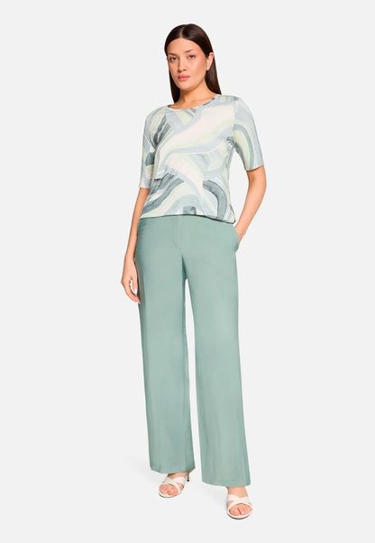 Betty Barclay Chinois Green Women Solid Color Marlene Trousers SKU: 6164-1836_9194 Image 03
