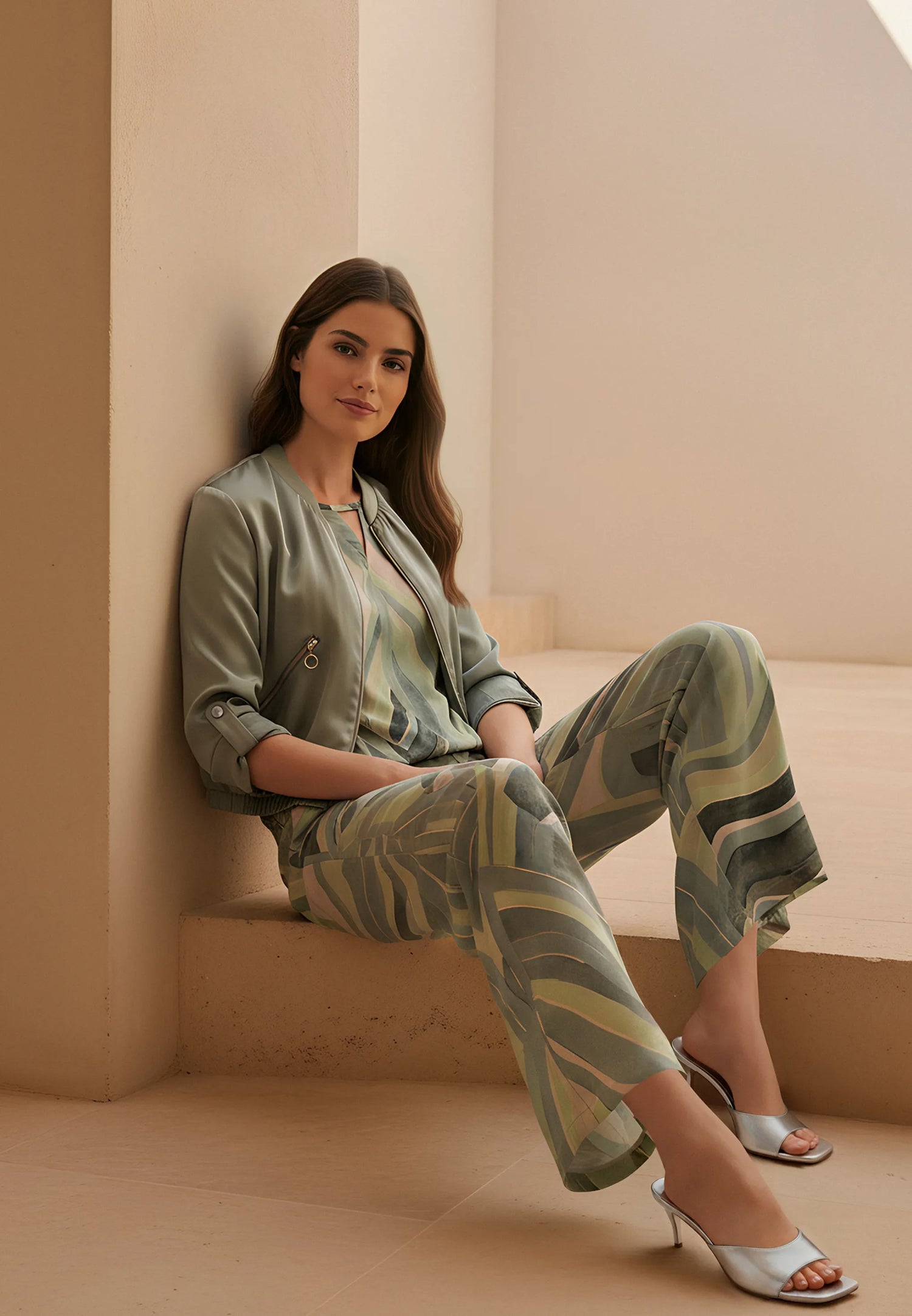 Betty Barclay Mint/Green Women Pull-On Trousers with Side Pockets SKU: 6166-1833_5806 Image 01