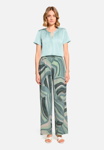 Betty Barclay Mint/Green Women Pull-On Trousers with Side Pockets SKU: 6166-1833_5806 Image 03