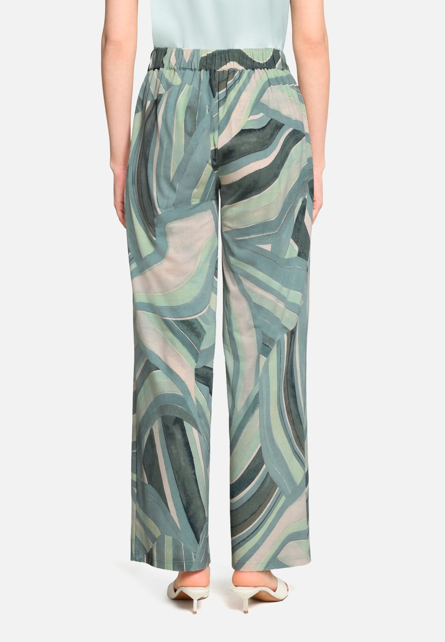 Betty Barclay Mint/Green Women Pull-On Trousers with Side Pockets SKU: 6166-1833_5806 Image 04
