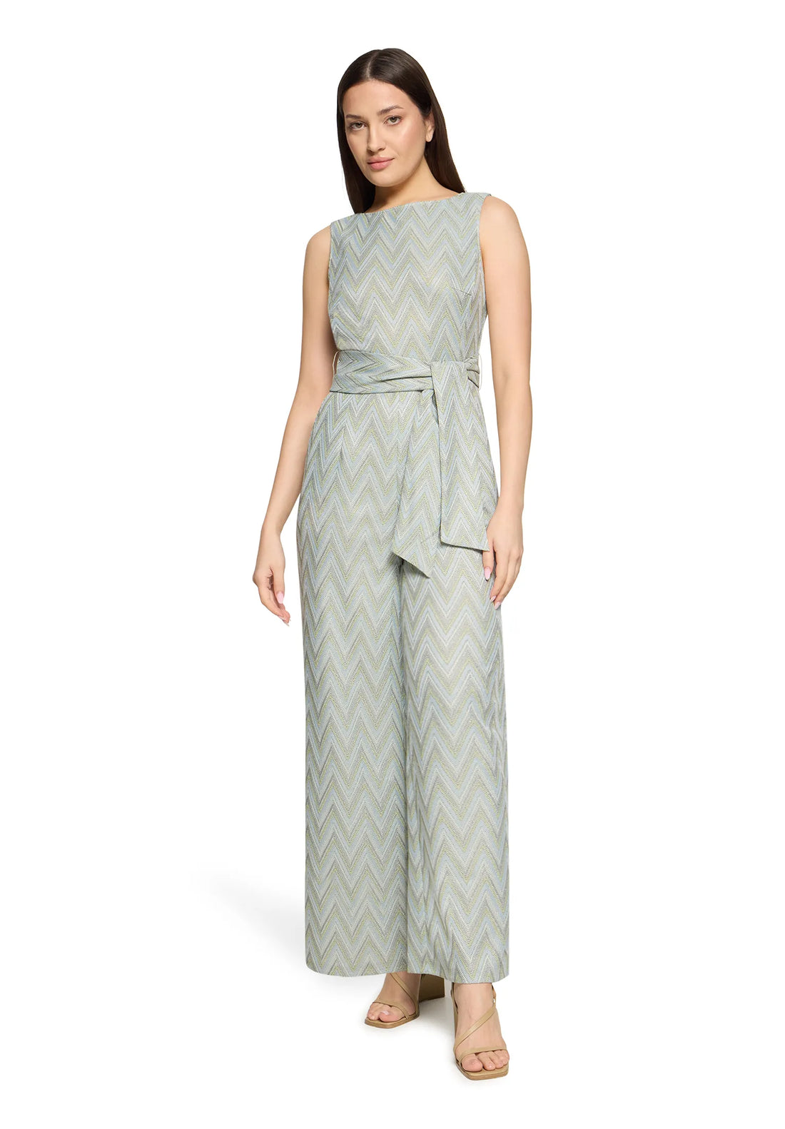 Betty Barclay Blue/Green Women Jumpsuit with Tie Belt SKU: 6174-1919_8850 Image 02