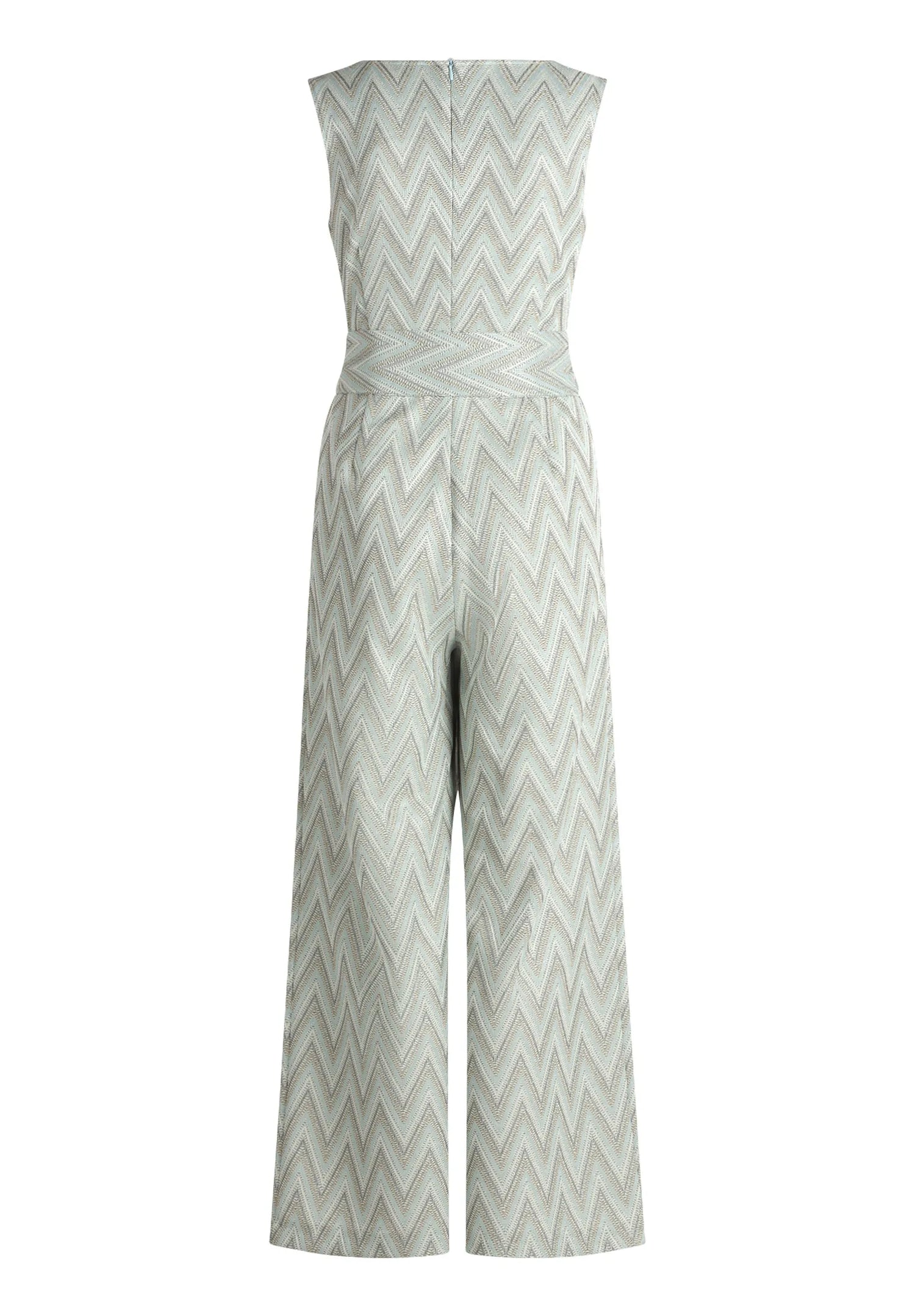 Betty Barclay Blue/Green Women Jumpsuit with Tie Belt SKU: 6174-1919_8850 Image 03