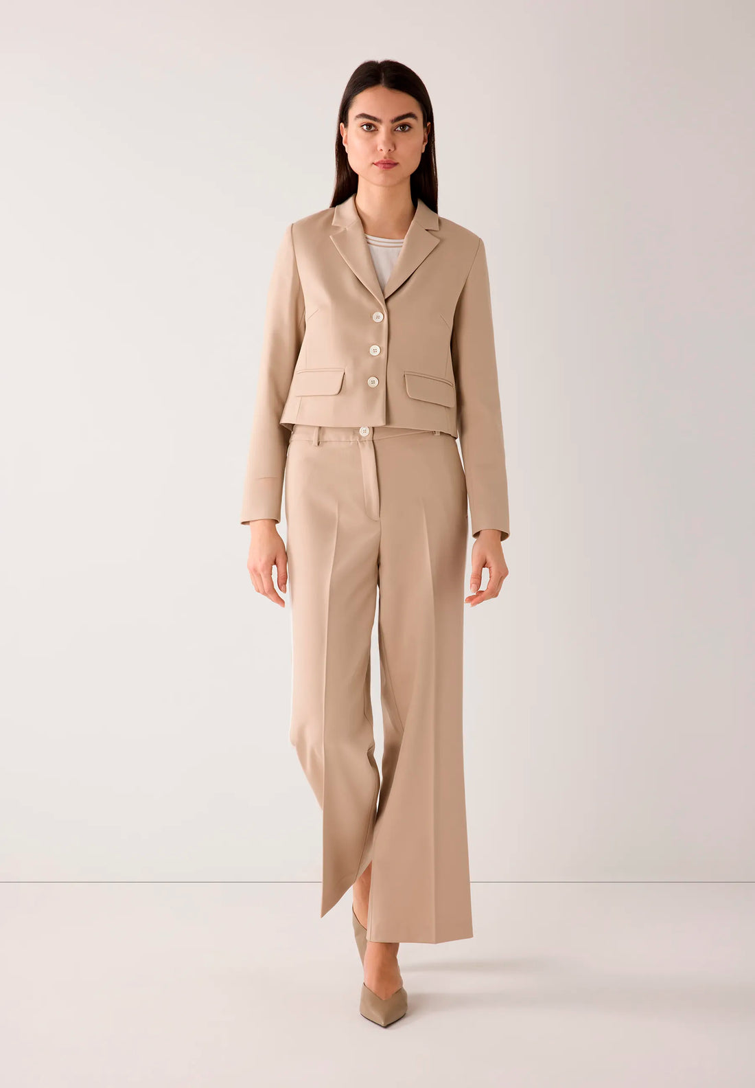 More &amp; More Off White Women Blouse Shirt with Contrasting Trim SKU: 61810518_0041 Image 02